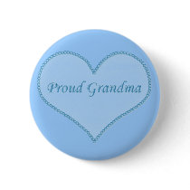 Proud Grandma Button, Blue by Superstarbing Proud Grandma Button, Blue