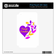 Proud Grandma Heart iPod Touch 4G Skins