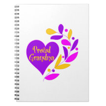 Proud Grandma Heart Notebook