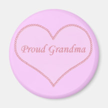 Proud Grandma Magnet, Pink