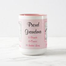 Proud Grandma New Baby Personalized Mug