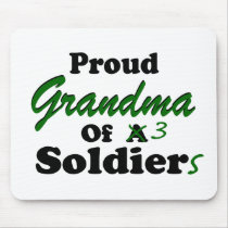 Proud Grandma Of 3 Soldiers Mousepad