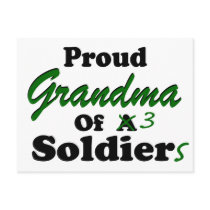 Proud Grandma Of 3 Soldiers Post Cards