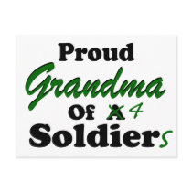 Proud Grandma of 4 Soldiers Post Cards