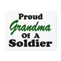 Proud Grandma Of A Soldier Postcard