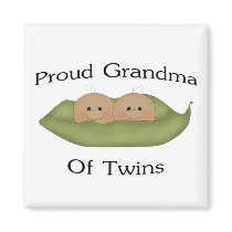 Proud Grandma Of Twins Magnet