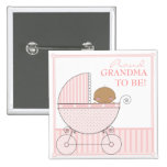 Proud Grandma to Be Ethnic Baby Girl Pink Carriage