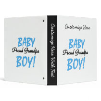 Proud Grandpa Baby Boy T-shirts and Gifts Binder