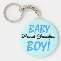 Proud Grandpa Baby Boy Tshirts and Gifts Keychains