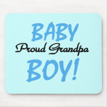 Proud Grandpa Baby Boy Tshirts and Gifts Mouse Pads