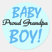 Proud Grandpa Baby Boy Tshirts and Gifts Sticker