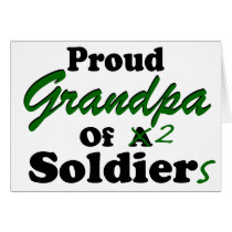 Proud Grandpa Of 2 Soldiers Card