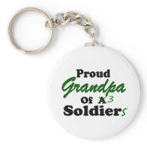 Proud Grandpa Of 3 Soldiers Key Chains