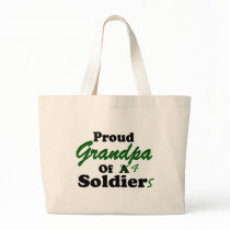 Proud Grandpa Of 4 Soldiers Canvas Bags