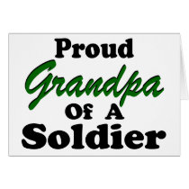 Proud Grandpa Of A Soldier Greeting Card