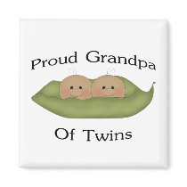 Proud Grandpa Of Twins Magnets