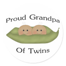 Proud Grandpa Of Twins Sticker
