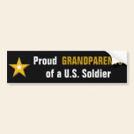 Proud Grandparents of a US Soldier bumper stickers