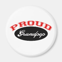 Proud Grandpop Refrigerator Magnet