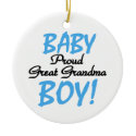 Proud Great Grandma Baby Boy Gifts ornament