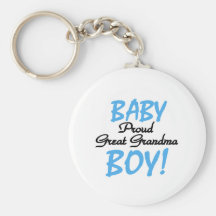 Proud Great Grandma Baby Boy Tshirts and Gifts Key Chain
