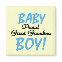 Proud Great Grandma Baby Boy Tshirts and Gifts Magnets