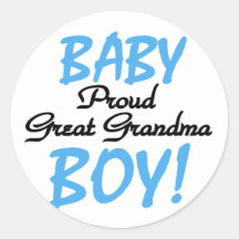 Proud Great Grandma Baby Boy Tshirts and Gifts Stickers