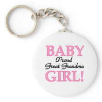 Proud Great Grandma Baby Girl Tshirts and Gifts Key Chains