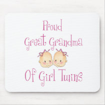 Proud Great Grandma Of Girl Twins Mouse Pads