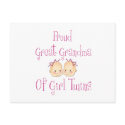 Proud Great Grandma Of Girl Twins postcards