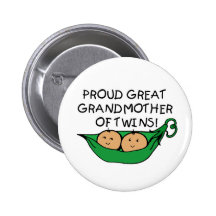 proud Great Grandmother Twin Pod Buttons