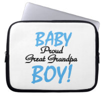Proud Great Grandpa Baby Boy Gifts Computer Sleeve