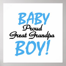 Proud Great Grandpa Baby Boy Gifts Poster