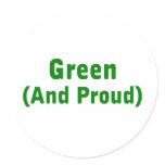 Proud Green Stickers