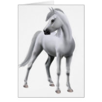 Proud Grey Horse Card