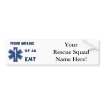 Proud Husband Of An EMT bumper stickers by bonfireems Proud Husband Of An EMT bumper stickers