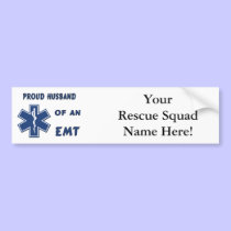 Proud Husband Of An EMT bumper stickers