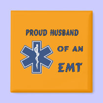 Proud Husband Of An EMT magnets