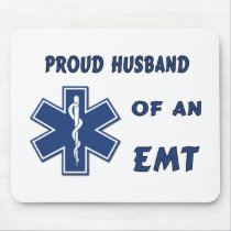 Proud Husband Of An EMT mousepads