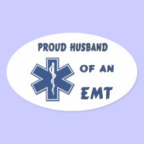Proud Husband Of An EMT stickers
