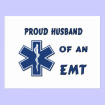 Proud Husband Of An EMT postcards