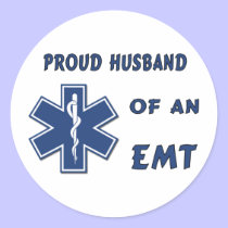 Proud Husband Of An EMT stickers