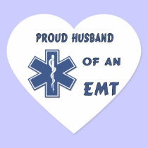 Proud Husband Of An EMT stickers
