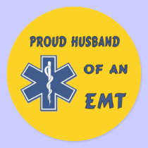 Proud Husband Of An EMT stickers
