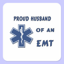 Proud Husband Of An EMT stickers