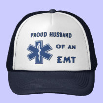 Proud Husband Of An EMT hats