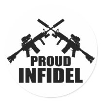 Proud Infidel stickers by EvilSkull Proud Infidel stickers