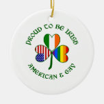 Proud Irish American & Gay Christmas Ornaments