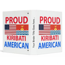 Proud Kiribati American Vinyl Binders