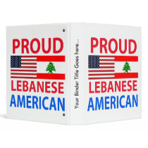 Proud Lebanese American Vinyl Binders